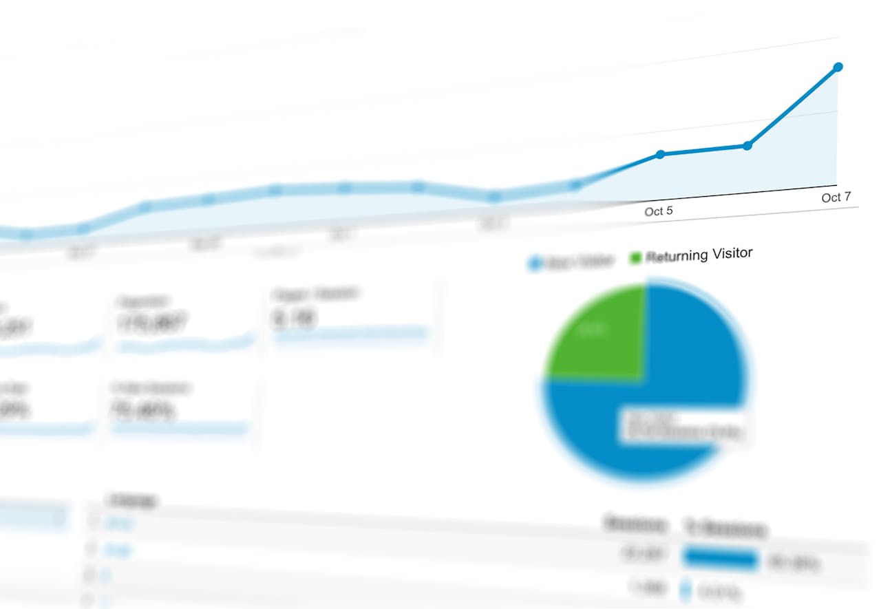 why-choose-us Abstract visualization of data analytics with graphs and charts showing dynamic growth.